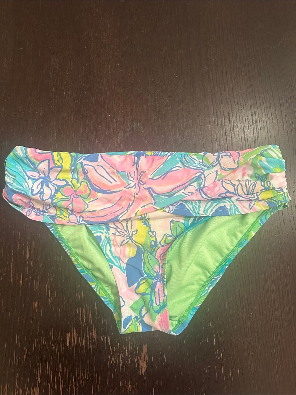 Lilly Pulitzer Floral Sarong Foldover Style Bikini Bottom - Size 4